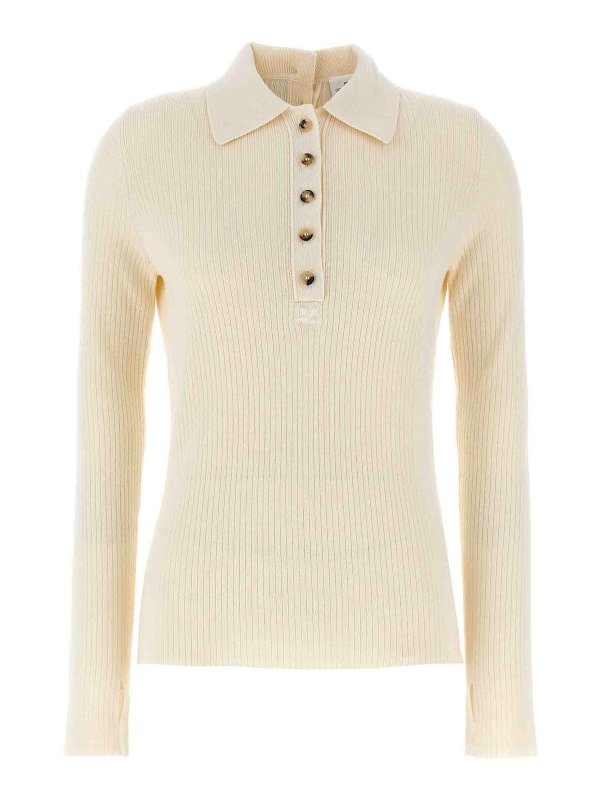 Courreges: polo shirts - Multi-Buttons Sweater