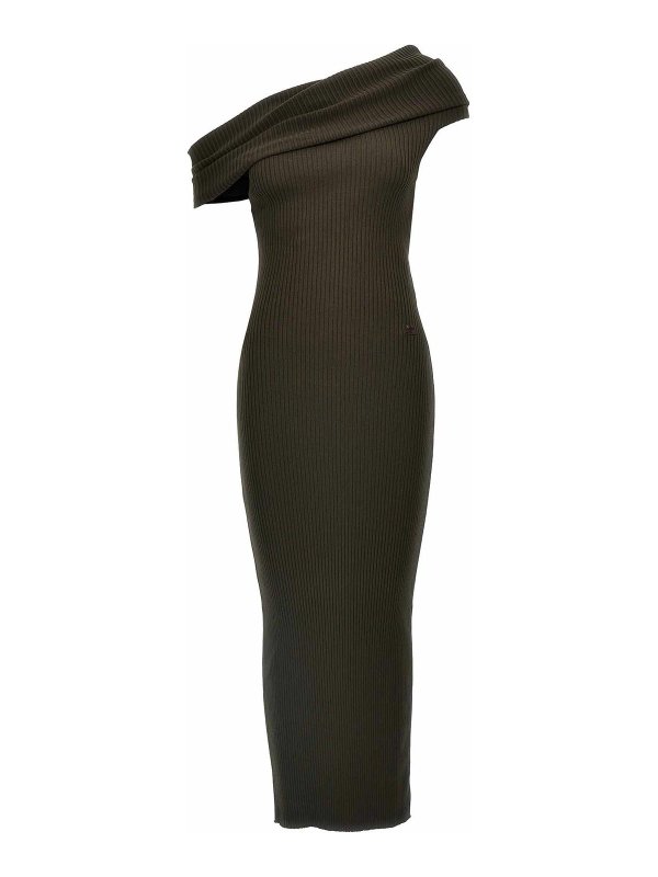 Courreges: evening dresses - Twist Rib Knit Long Dress