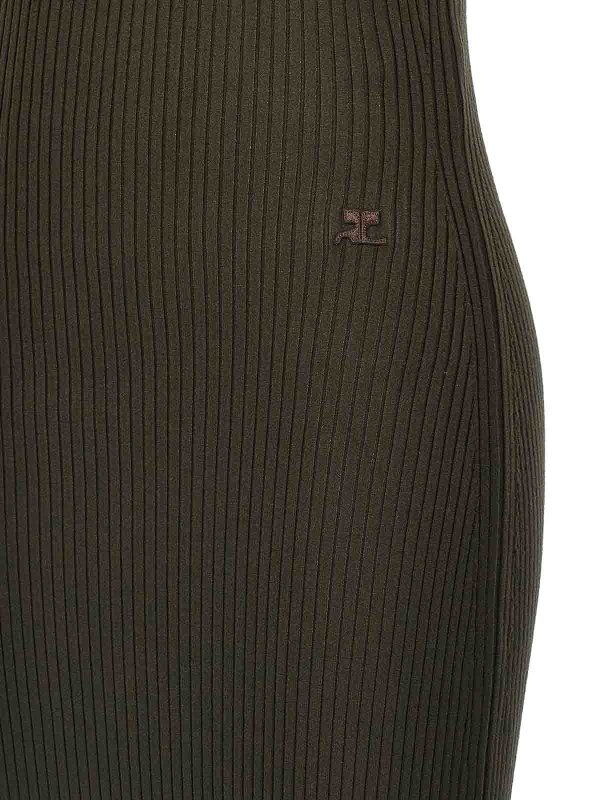 Twist Rib Knit Long Dress shop online: Courreges