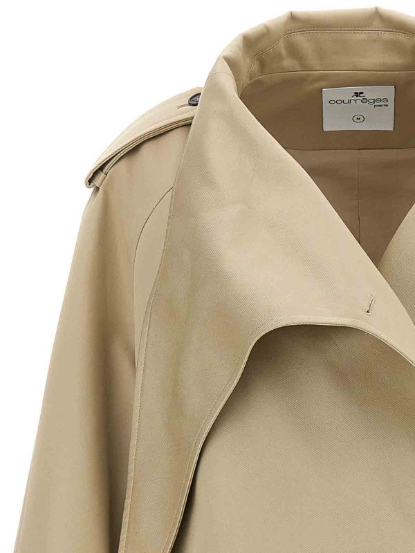 The Best Shops Courreges: short coats - Long Oblique Trench Coat
