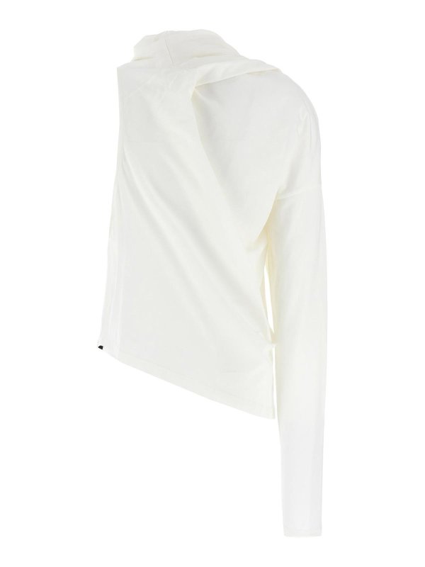 Courreges: t-shirts online - Asymetrique Off The Shoulder T-Shirt