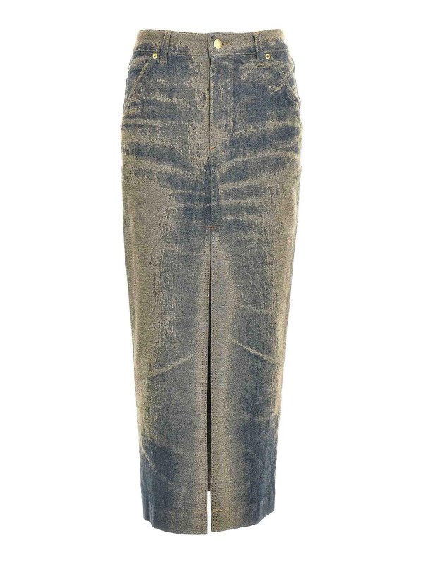 DARKPARK: Knielange und Midi Röcke - Midirock - Blau