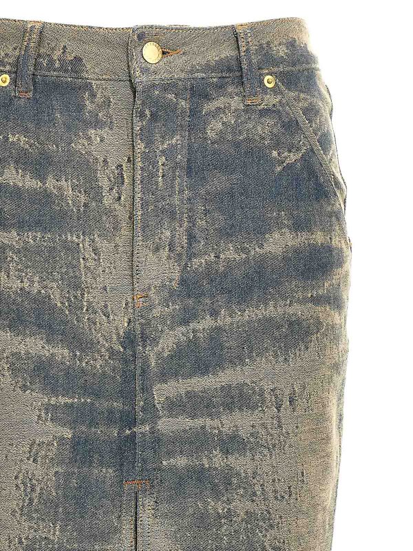 The Best Shops DARKPARK: Knielange und Midi Röcke - Midirock - Blau