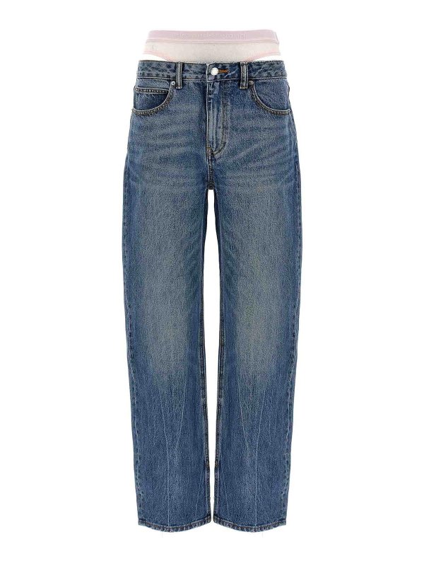 ALEXANDER WANG: Jeans évasés - Jean Bootcut - Bleu Clair
