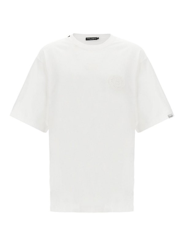 DOLCE & GABBANA: t-shirt - T-shirt con ricamo logo