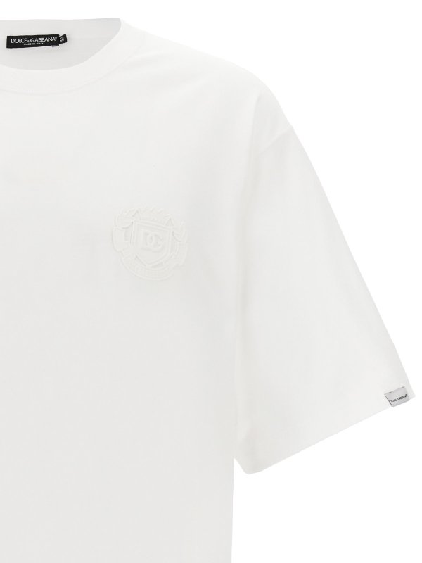 The Best Shops DOLCE & GABBANA: t-shirt - T-shirt con ricamo logo