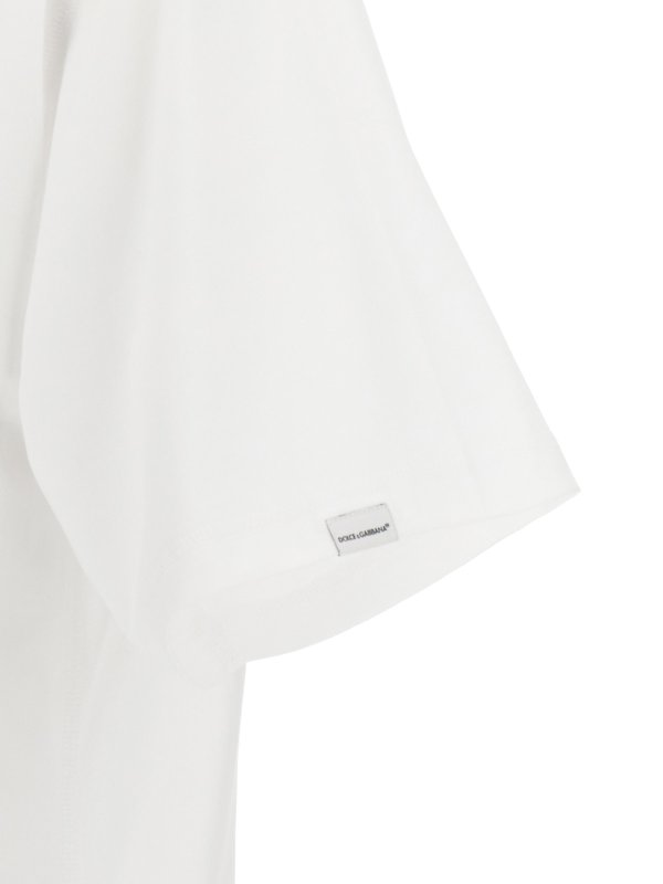 T-shirt con ricamo logo shop online: DOLCE & GABBANA