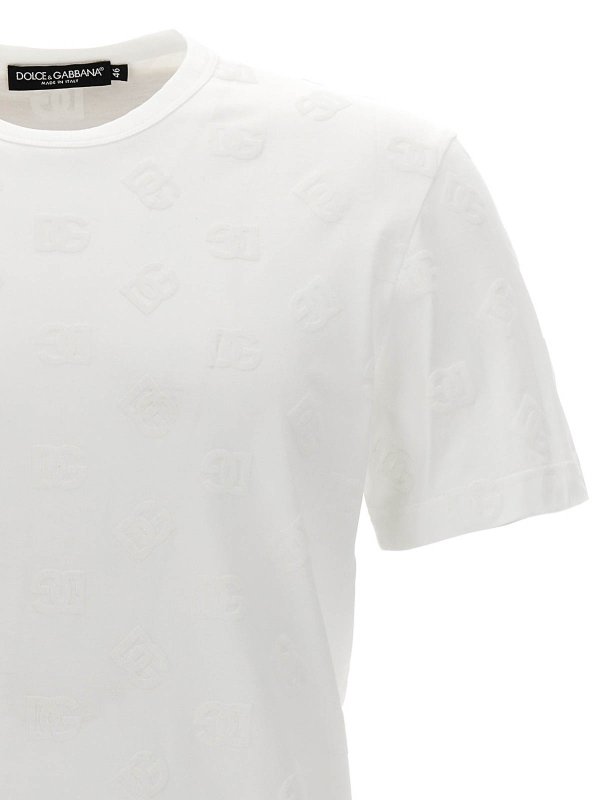The Best Shops DOLCE & GABBANA: t-shirts - Flocked Logo T-Shirt