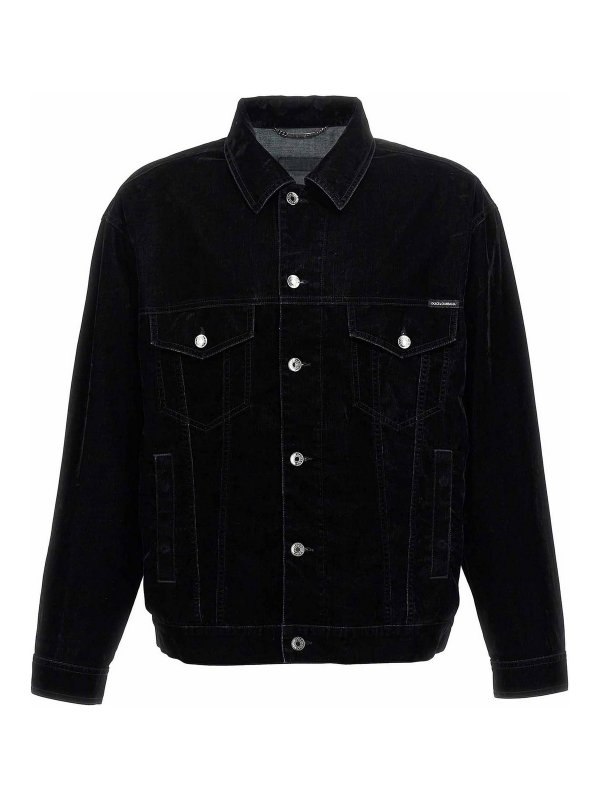 DOLCE & GABBANA: blazers - Velvet Shirt Jacket