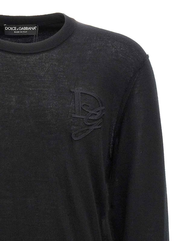 The Best Shops DOLCE & GABBANA: crew necks - Logo Embroidery Sweater