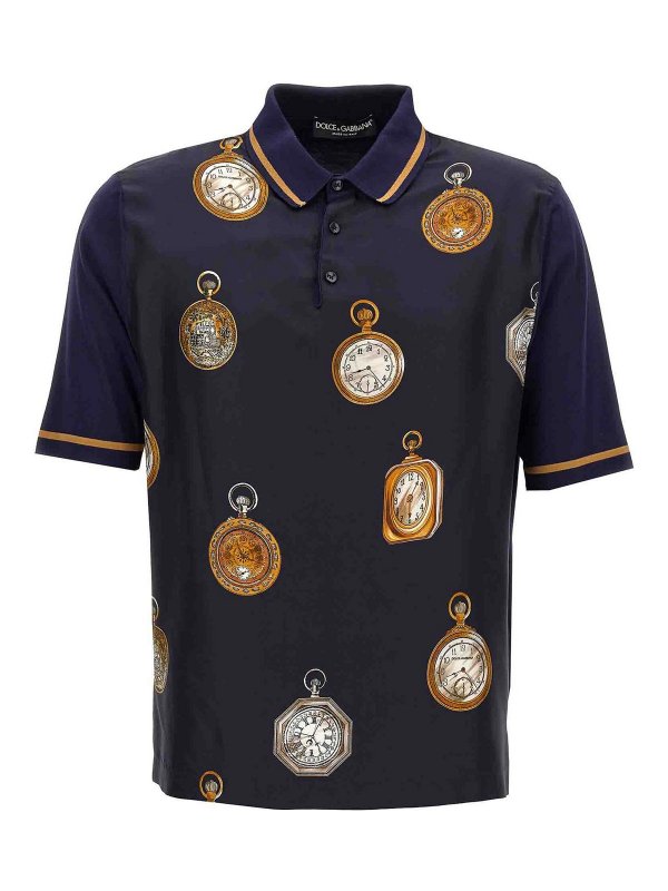 DOLCE & GABBANA: Polos - Polo - Azul