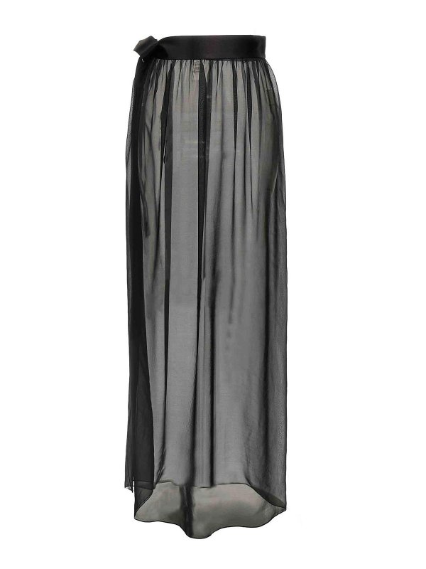 DOLCE & GABBANA: ニーレングススカート＆ミディ丈 - 膝丈/ミディスカート - 黒