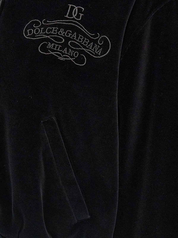 Logo Embroidery Chenille Hoodie shop online: DOLCE & GABBANA