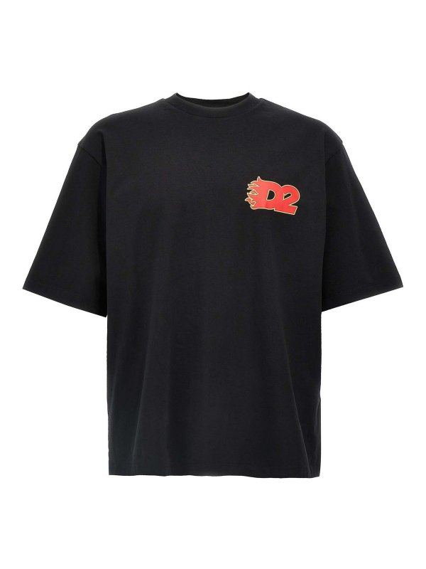 DSQUARED2: t-shirt - T-shirt con stampa logo