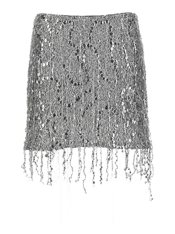 ELISABETTA FRANCHI: Knee length skirts & Midi - Sequin Tulle Skirt