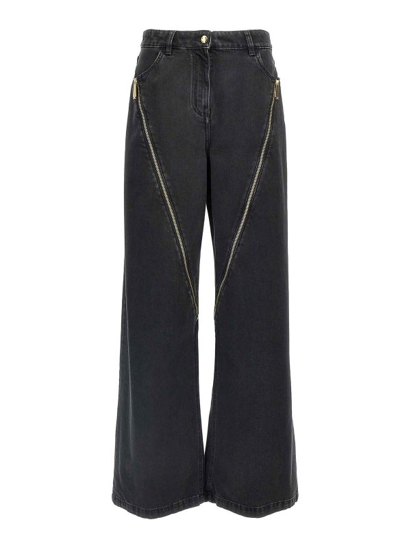 ELISABETTA FRANCHI: ブーツカットジーンズ - ブーツカットジーンズ - 黒