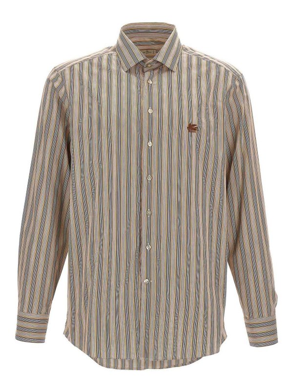ETRO: shirts - Logo Embroidery Shirt