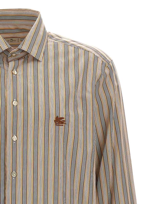 The Best Shops ETRO: shirts - Logo Embroidery Shirt