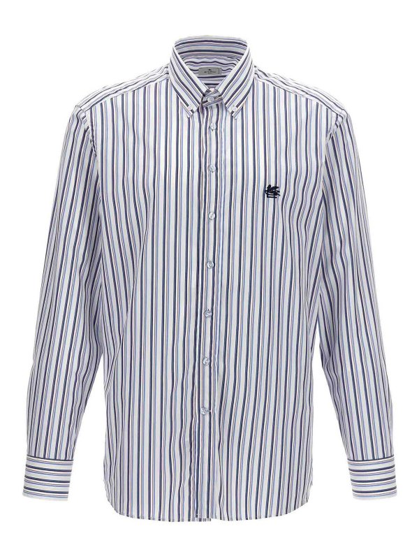 ETRO: shirts - Logo Embroidery Shirt