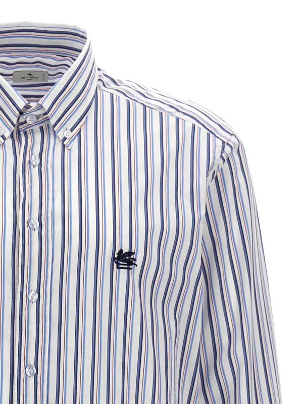 The Best Shops ETRO: shirts - Logo Embroidery Shirt