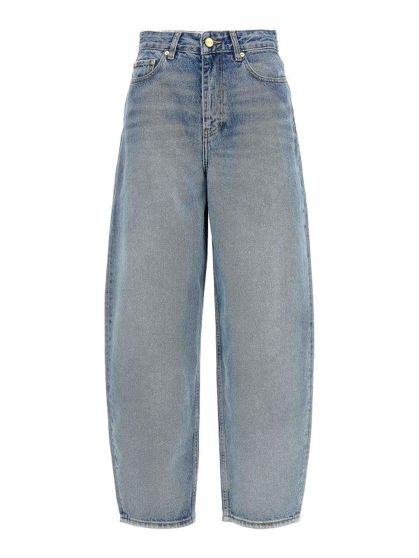 GANNI: Jeans évasés - Jean Bootcut - Bleu Clair