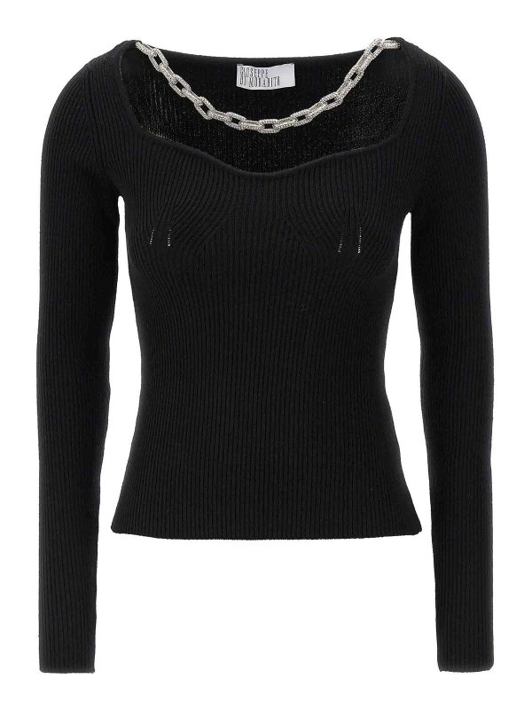 GIUSEPPE DI MORABITO: cardigans - Jewel Chain Sweater