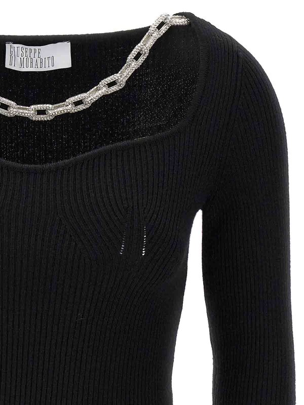 The Best Shops GIUSEPPE DI MORABITO: cardigans - Jewel Chain Sweater