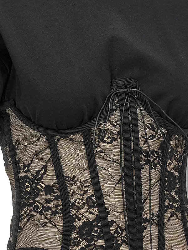Lace Bodice Insert Top shop online: GIUSEPPE DI MORABITO