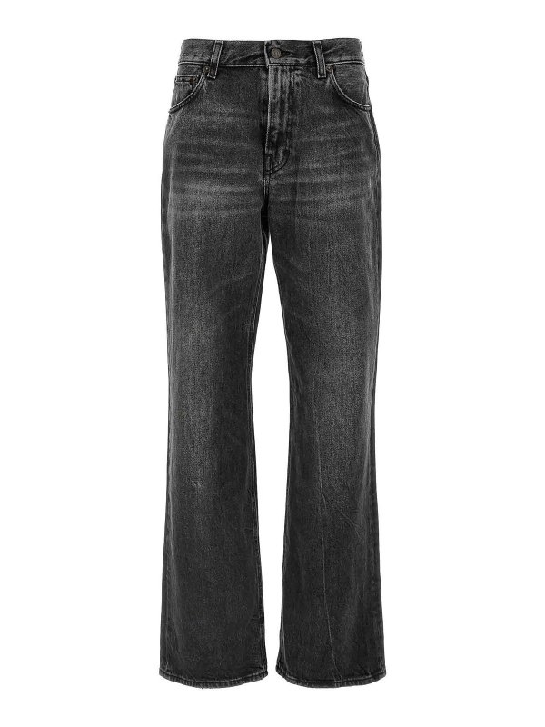 HAIKURE: bootcut jeans - Korea Spider Black Jeans