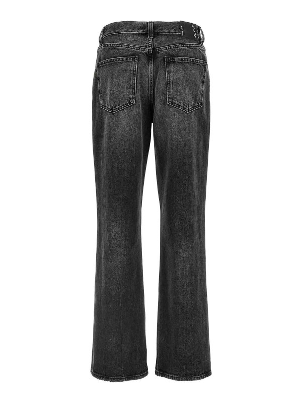 HAIKURE: bootcut jeans online - Korea Spider Black Jeans