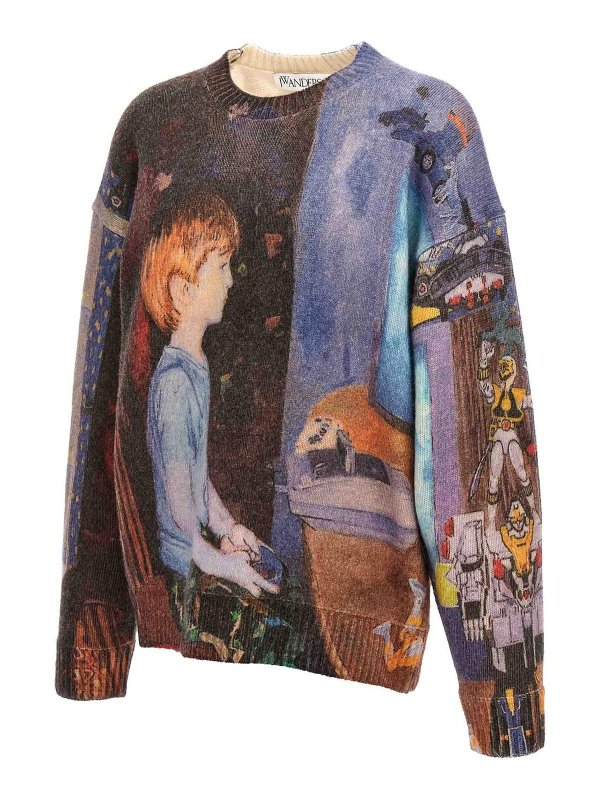 The Best Shops J.W. ANDERSON: Strickpullover mit Rundhalsausschnitt - Rundhalspullover - Bunt