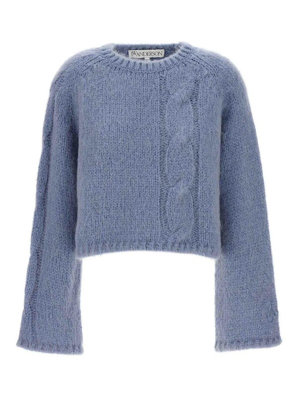 J.W. ANDERSON: Pull col rond - Pull Col Rond - Bleu Clair
