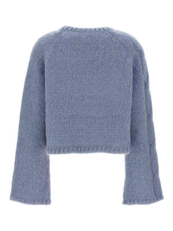 J.W. ANDERSON: Pull col rond online - Pull Col Rond - Bleu Clair