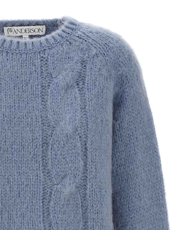 The Best Shops J.W. ANDERSON: Pull col rond - Pull Col Rond - Bleu Clair