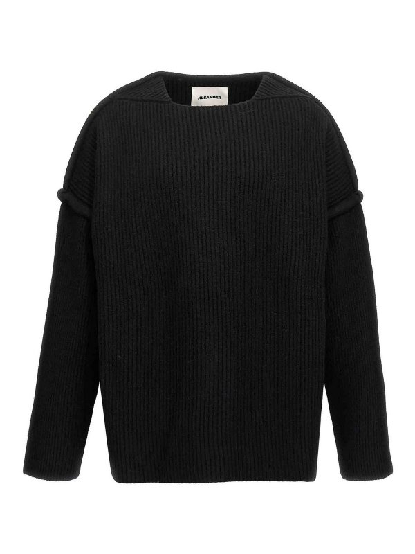 JIL SANDER: cardigans - Geometric Neckline Sweater