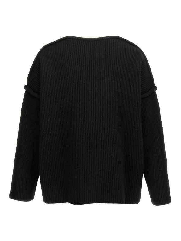 JIL SANDER: cardigans online - Geometric Neckline Sweater