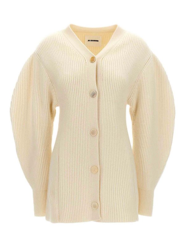 JIL SANDER: cardigans - Ribbed Cardigan