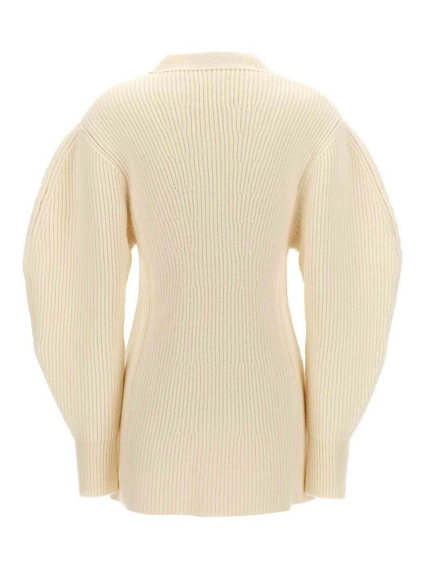 JIL SANDER: cardigans online - Ribbed Cardigan
