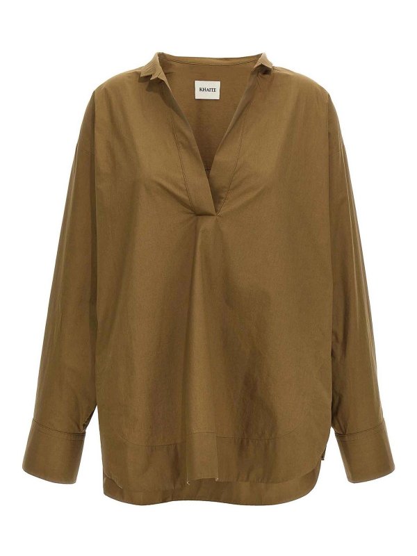 KHAITE: Blouses - Blouse - Marron
