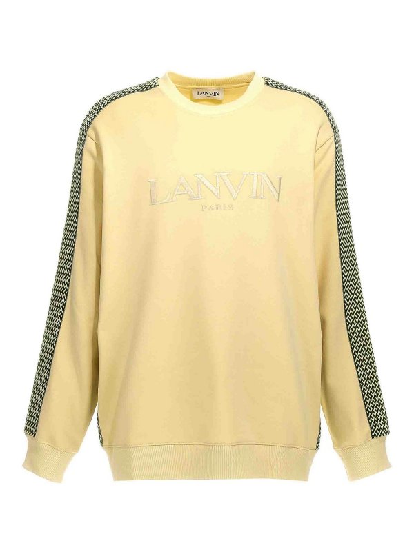 LANVIN: Sweatshirts & Sweaters - Brod  Side Curb Sweatshirt