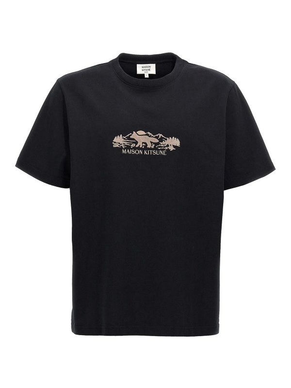 MAISON KITSUNÉ: Camisetas - Camiseta - Negro
