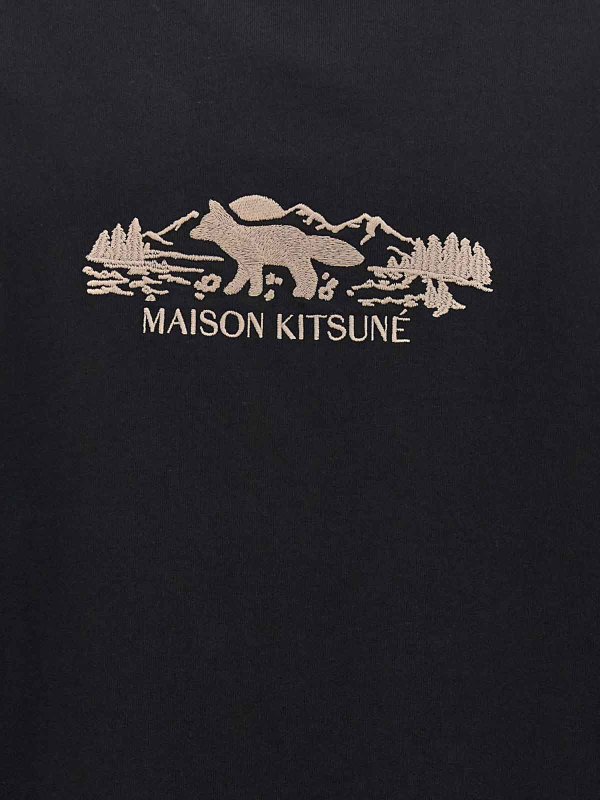Camiseta - Negro shop online: MAISON KITSUNÉ