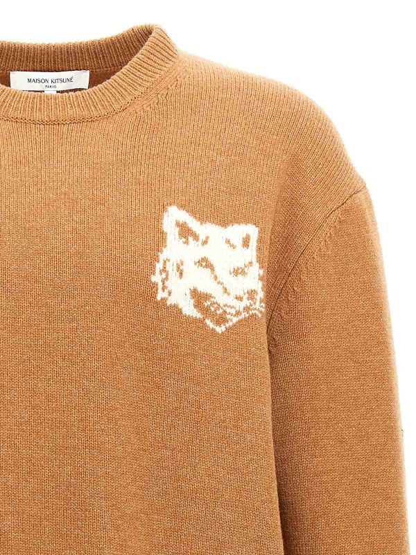 The Best Shops MAISON KITSUNÉ: maglia collo rotondo - Maglione con testa di volpe