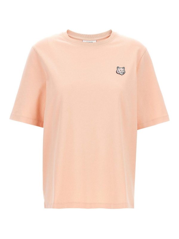 MAISON KITSUNÉ: t-shirt - T-shirt con testa di volpe audace