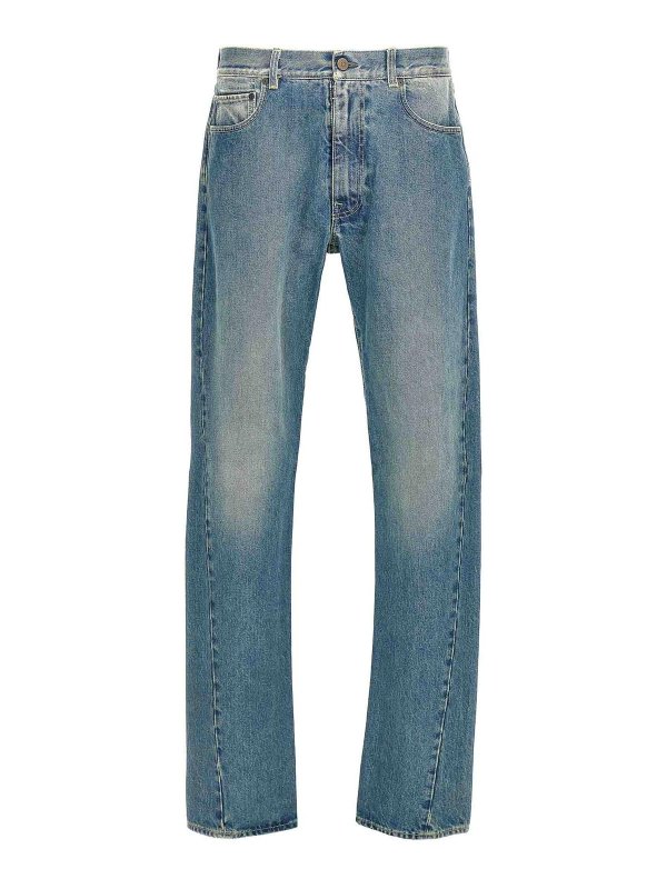 Maison Margiela: bootcut jeans - Washed Denim Jeans