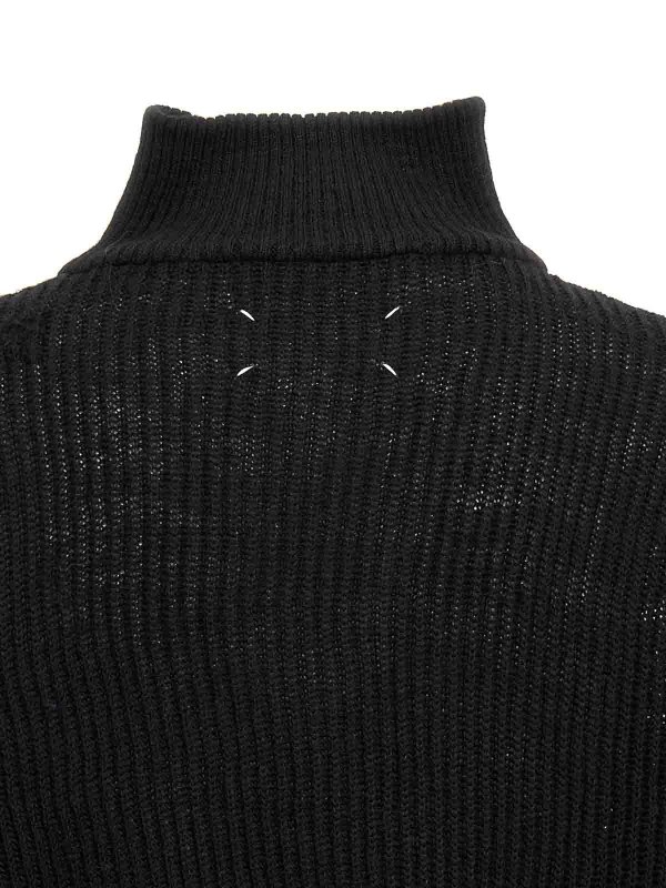 Maglione a mezza zip invecchiato shop online: Maison Margiela
