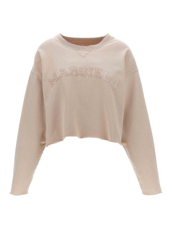 Maison Margiela: Sweatshirts & Sweaters - Logo Embroidery Sweatshirt