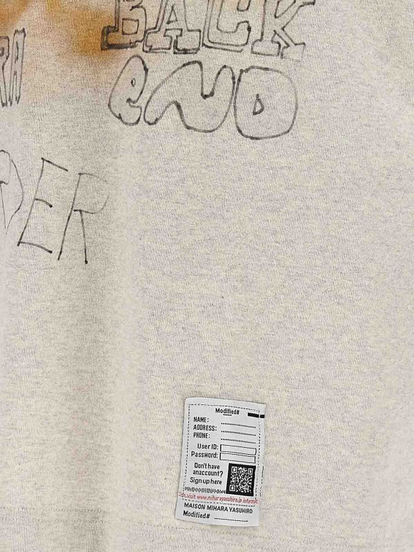 T-shirt con stampa invecchiata shop online: MAISON MIHARA YASUHIRO