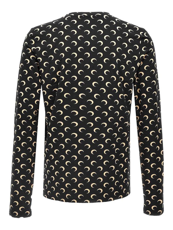 MARINE SERRE: Top e canotte online - Top in Jersey con stampa Luna