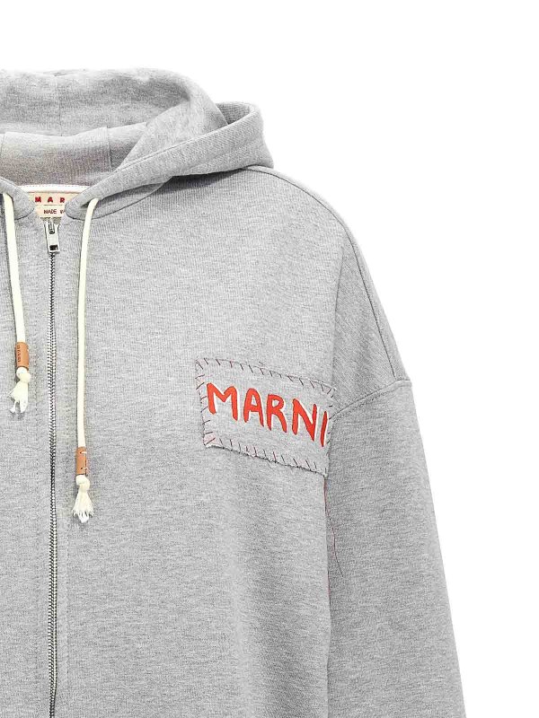The Best Shops Marni: Sweatshirts & Sweaters - Logo Patch Hoodie
